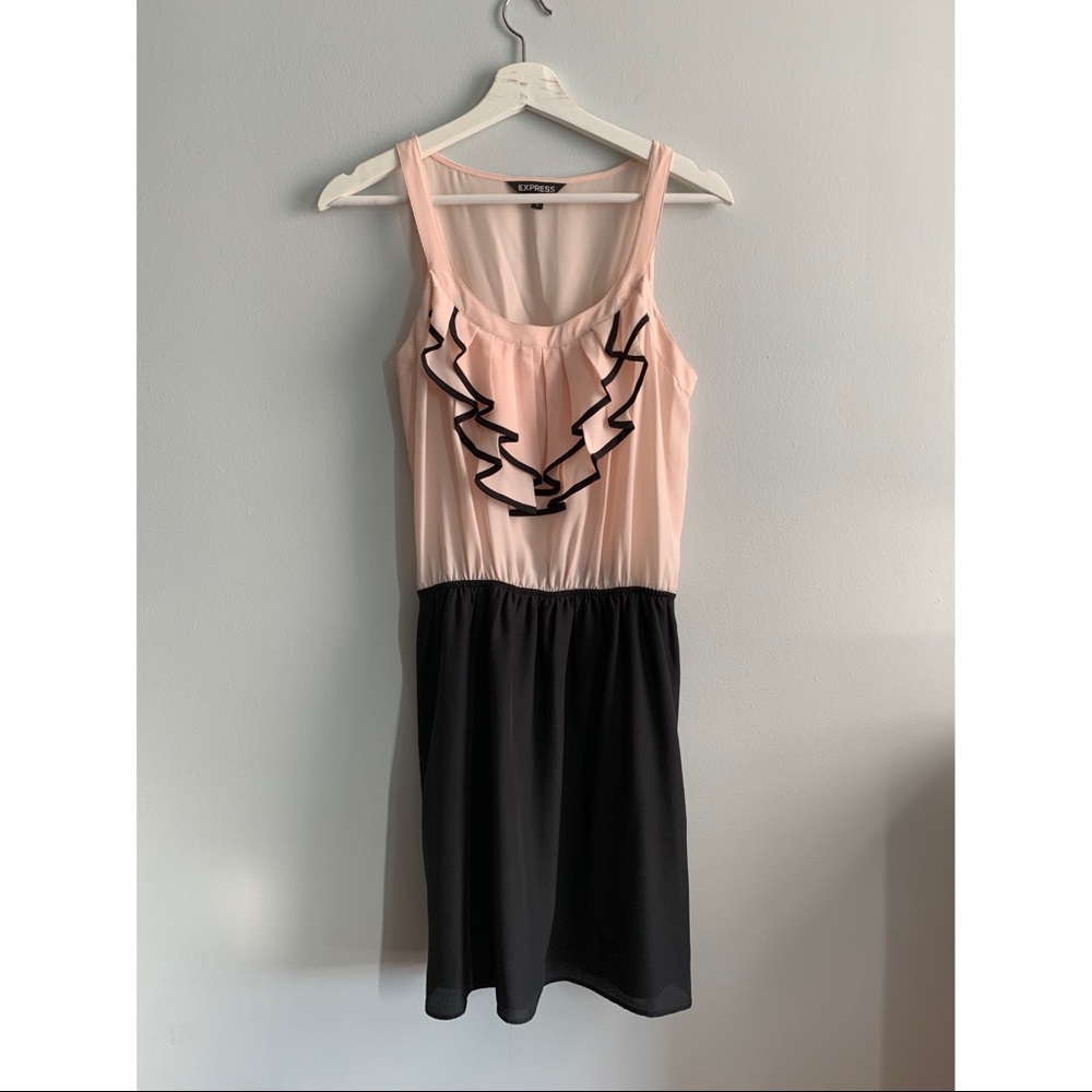 EXPRESS Ruffle Top Chiffon Dress